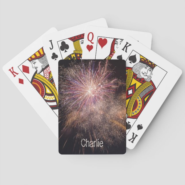 Jeu De Cartes Cartes de lecture de monogramme personnalisées Fir (dos)