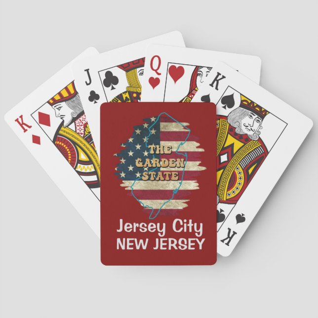 Jeu De Cartes Cartes de lecture d'état New Jersey personnalisées (dos)