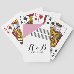 Jeu De Cartes Cartes de lecture en bande géométrique rose