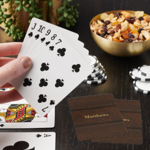Jeu De Cartes Cartes de lecture en cuir Brown