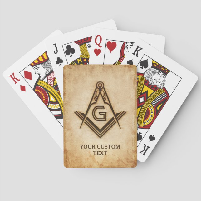 Jeu De Cartes Cartes de lecture maçonniques personnalisées | Cad (dos)