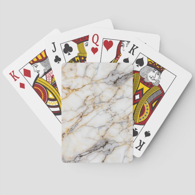 Jeu De Cartes Cartes de lecture Marbre blanc classique (dos)