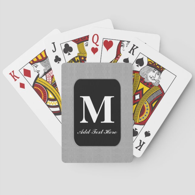 Jeu De Cartes Cartes de lecture monogrammes customisées (dos)