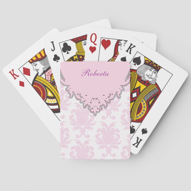Jeu De Cartes Cartes de lecture personnalisées Damask (dos)