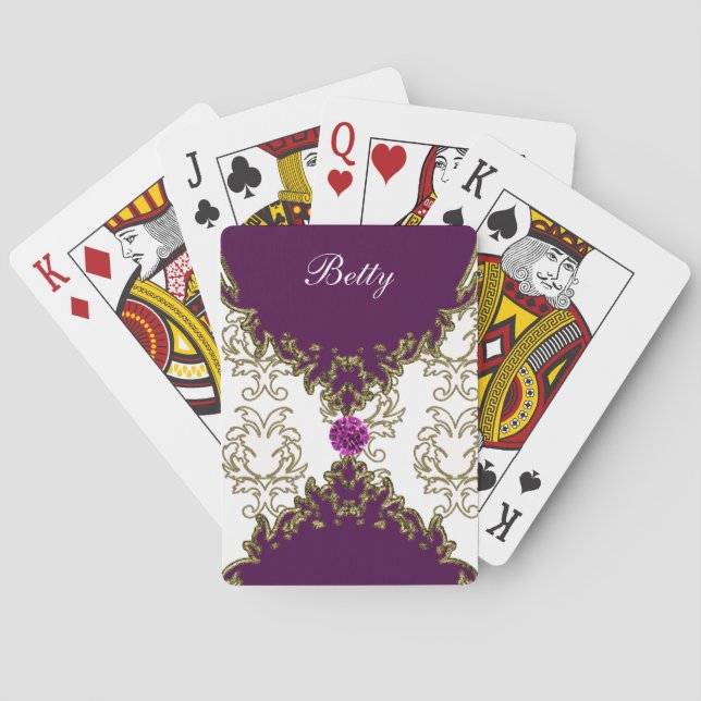 Jeu De Cartes Cartes de lecture personnalisées Damask (dos)
