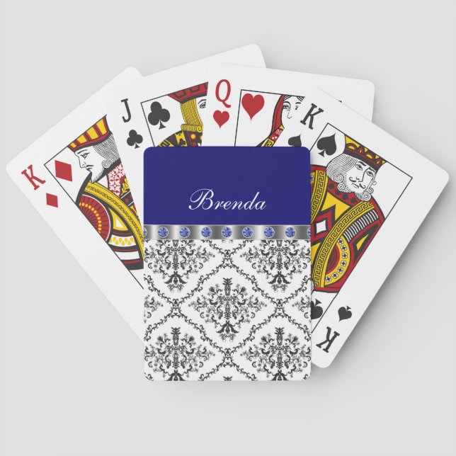 Jeu De Cartes Cartes de lecture personnalisées Damask (dos)
