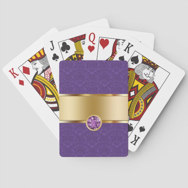 Jeu De Cartes Cartes de lecture personnalisées Damask (dos)