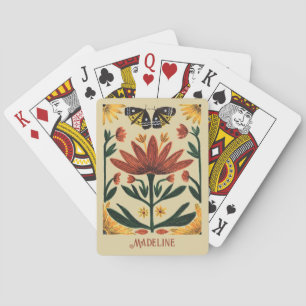 Jeu De Cartes Cartes de lecture personnalisées Fleurs Vintages