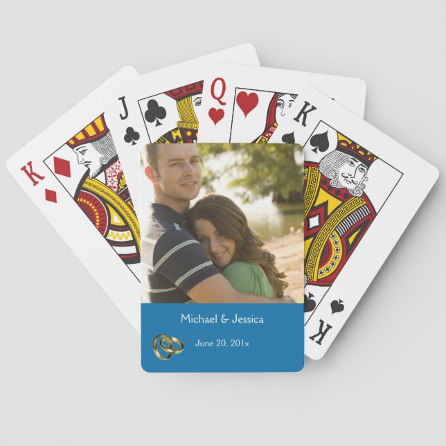 Jeu De Cartes Cartes de lecture personnalisées Mariage Date Bicy (dos)