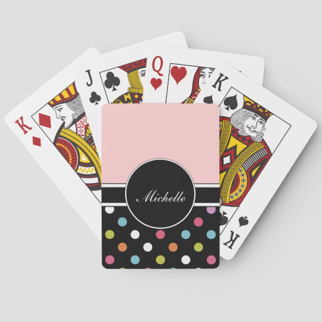 Jeu De Cartes Cartes de lecture personnalisées Monogrammes (dos)