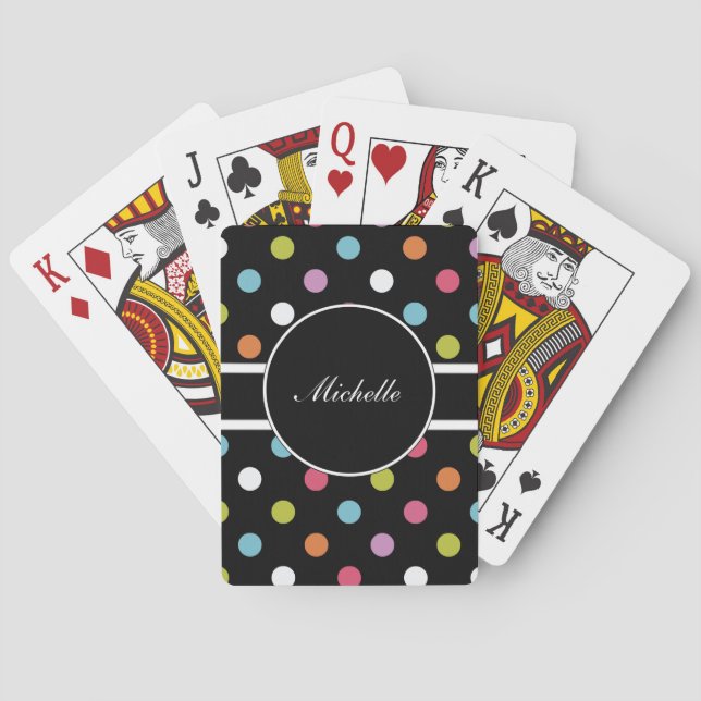 Jeu De Cartes Cartes de lecture personnalisées Monogrammes (dos)