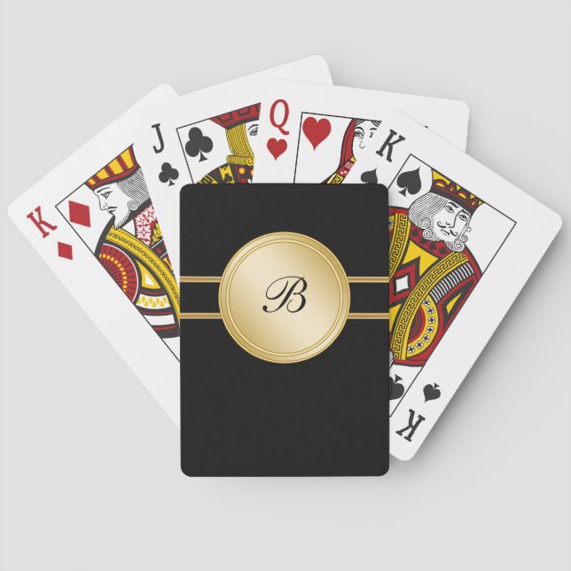 Jeu De Cartes Cartes de lecture personnalisées Monogrammes (dos)