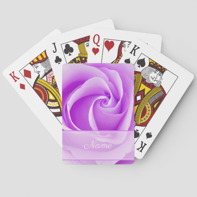 Jeu De Cartes Cartes de lecture personnalisées Rose violet perso (dos)