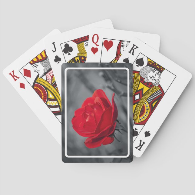 Jeu De Cartes Cartes de lecture Red Rose (dos)