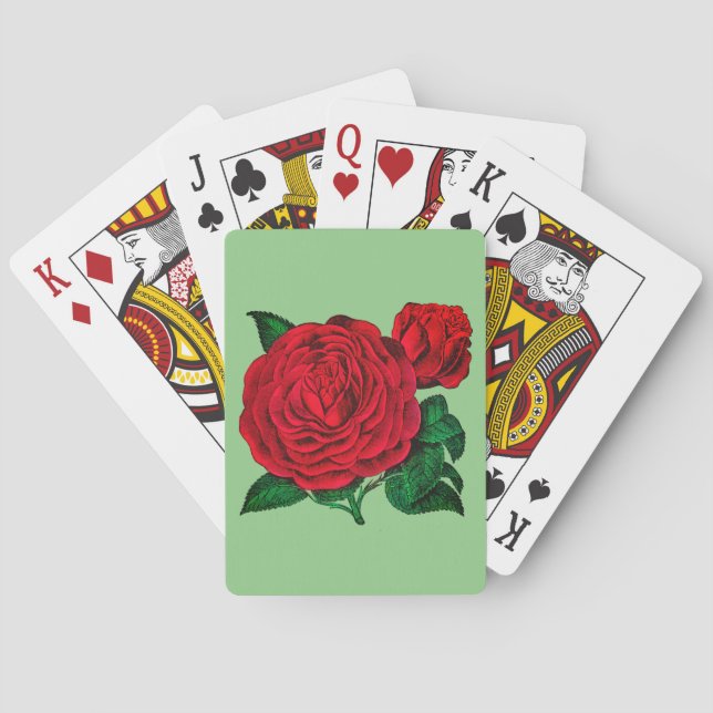 Jeu De Cartes Cartes de lecture Red Rose (dos)