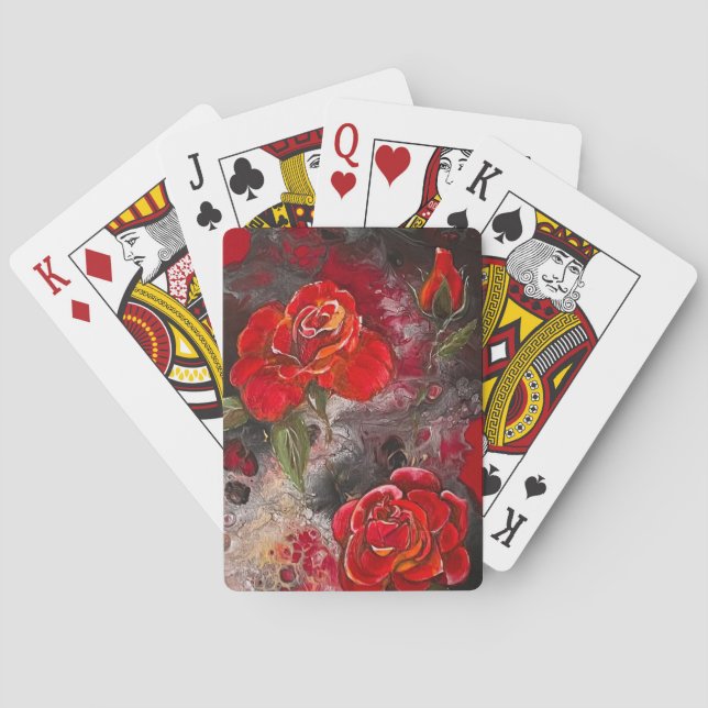 Jeu De Cartes Cartes de lecture Red Rose (dos)