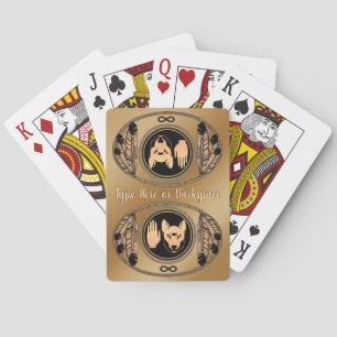 Jeu De Cartes Cartes de loup tribales Drapeau Metis personnalisé