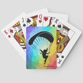 Jeu De Cartes Cartes de lutin de parapentisme d'arc-en-ciel