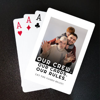 Jeu De Cartes Cartes de photos personnalisées modernes pour fami