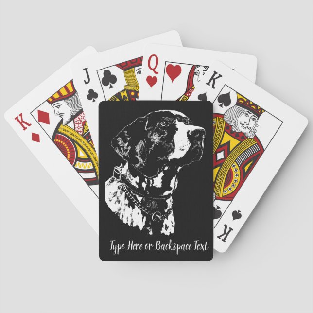 Jeu De Cartes Cartes de pointeur allemandes personnalisées Chien (dos)