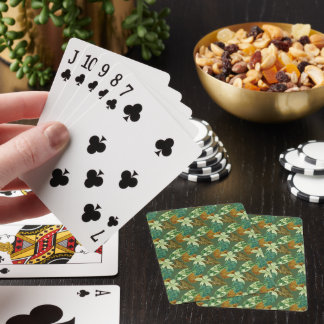 Jeu De Cartes Cartes de poker à motif de feuille verte