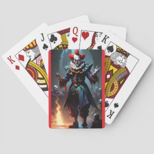 Jeu De Cartes Cartes de poker clown maléfique rouge