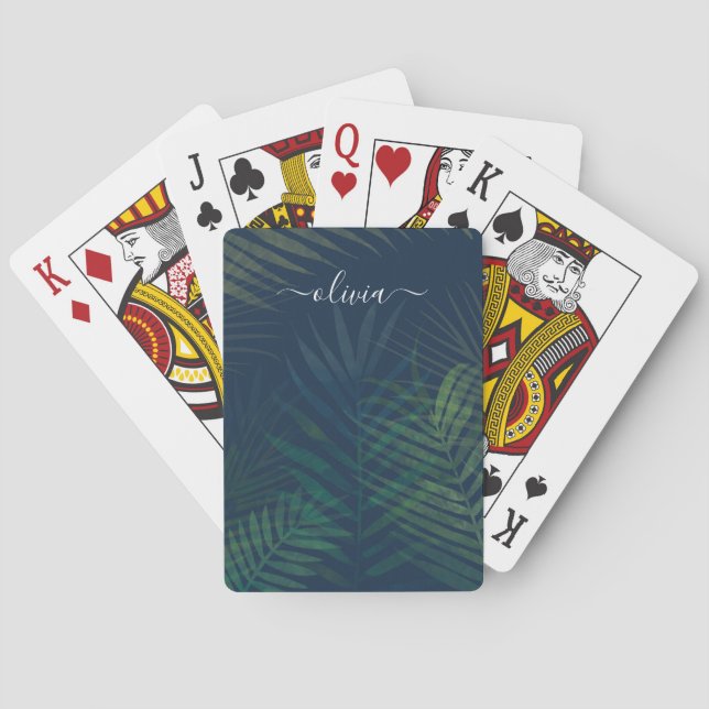 Jeu De Cartes Cartes de Poker Feuilles - Carte Tropicale (dos)