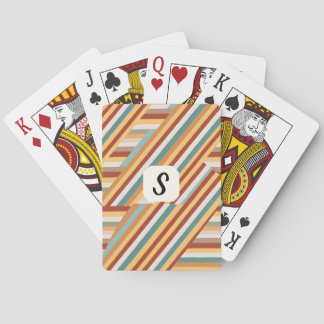 Jeu De Cartes Cartes de Poker Géométriques les années 70 Monogra