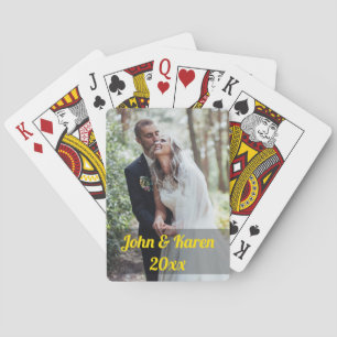 Jeu De Cartes Cartes de Poker - Personnalisables - Photo Mariage