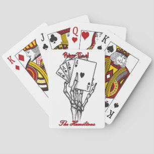 Jeu De Cartes Cartes de Poker Personnalisées Squelette Main