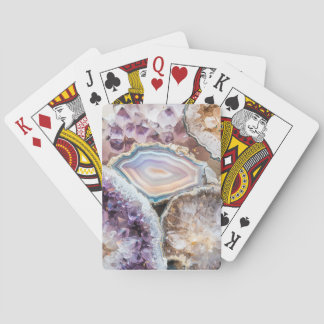 Jeu De Cartes Cartes de poker photo d'art Crystal Geode Moderne