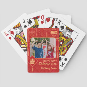 Jeu De Cartes Cartes de poker photo pour le Nouvel An chinois
