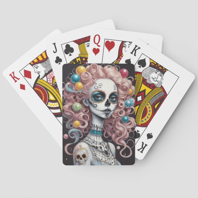 Jeu De Cartes Cartes de Poker pour le crâne sucre (dos)