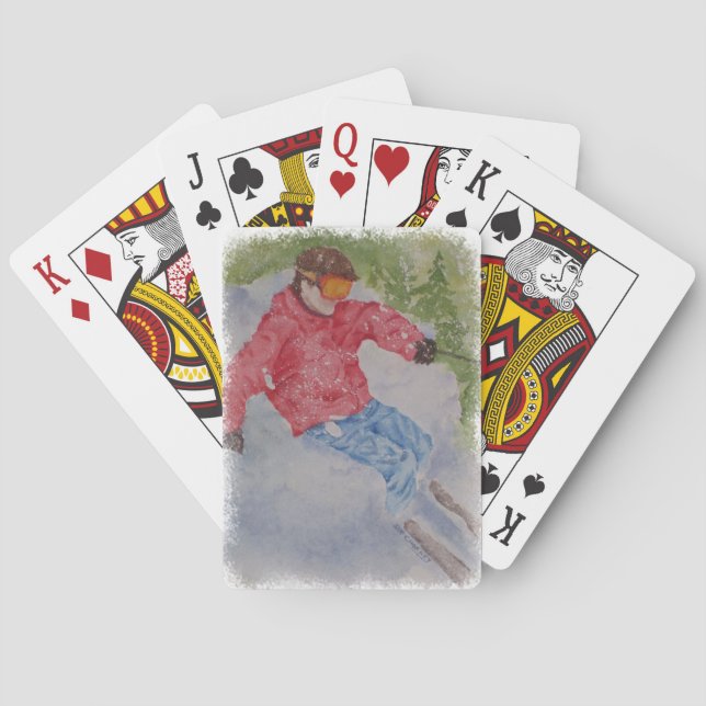 JEU DE CARTES CARTES DE SKI DOWNHILL (dos)