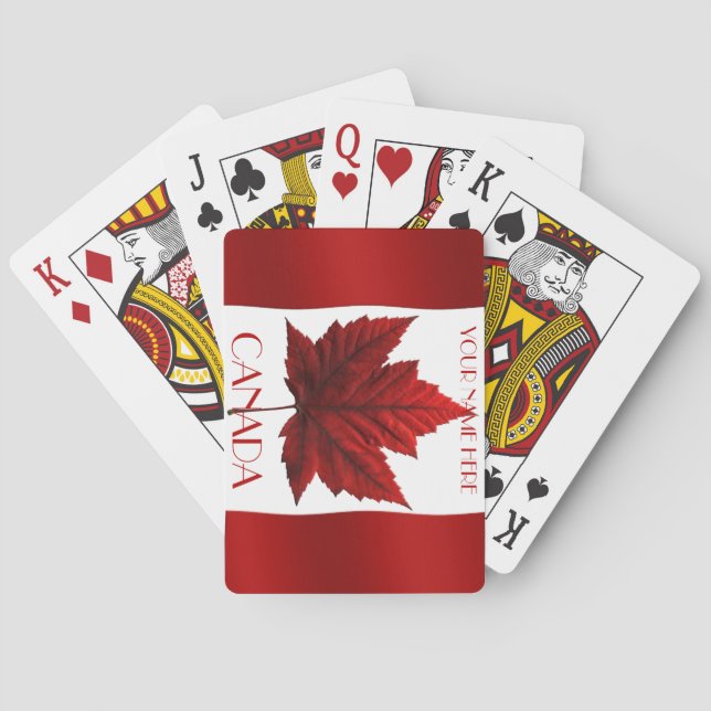 Jeu De Cartes Cartes de souvenir du drapeau du Canada (dos)
