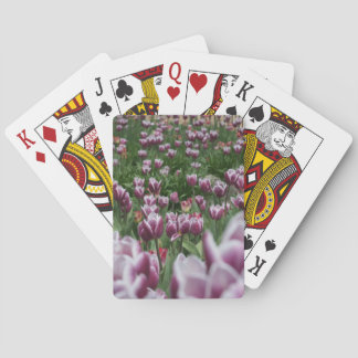Jeu De Cartes Cartes de tulipes violettes et blanches