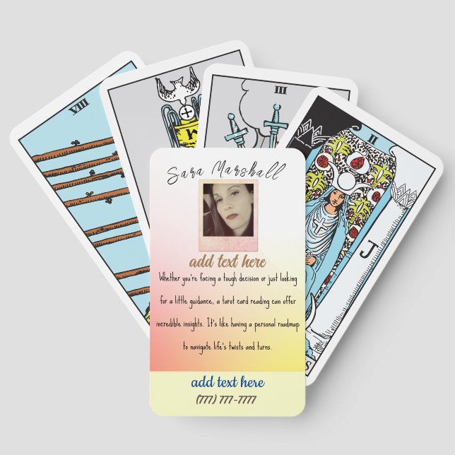 Jeu De Cartes Cartes de visite du Tarot (Verso)