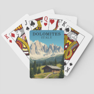 Jeu De Cartes Cartes de voyage illustration Dolomites Italie