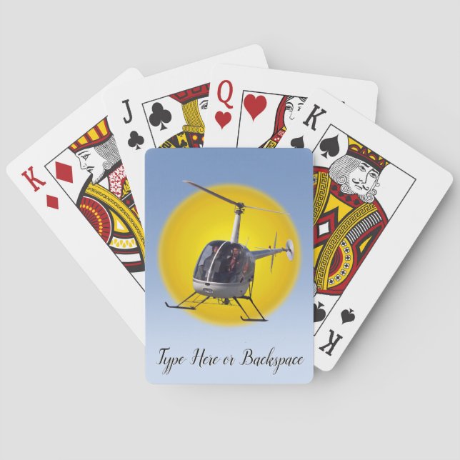 Jeu De Cartes Cartes d'hélicoptères volant des cartes d'hélicopt (dos)
