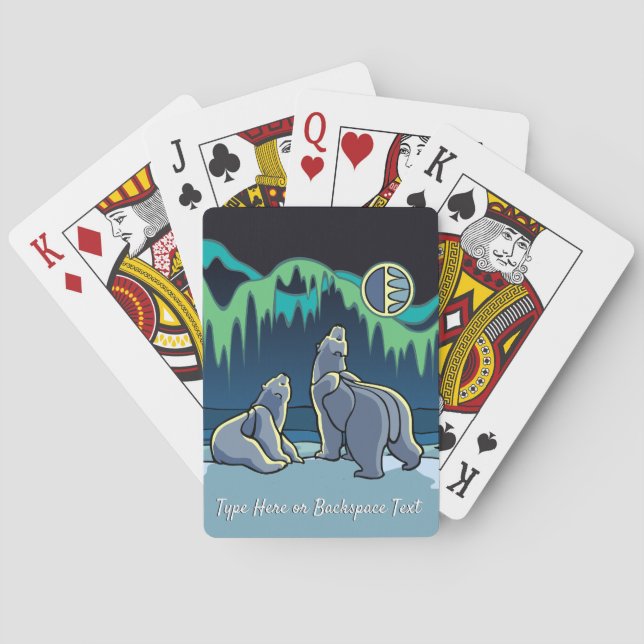 Jeu De Cartes Cartes d'ours polaires Cartes personnalisées de je (dos)