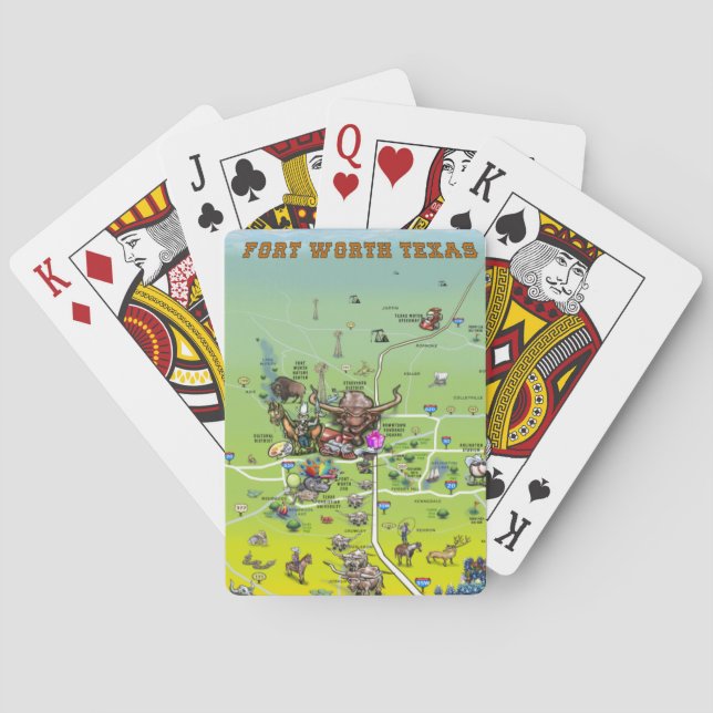 Jeu De Cartes Cartes Fort Worth Texas (dos)
