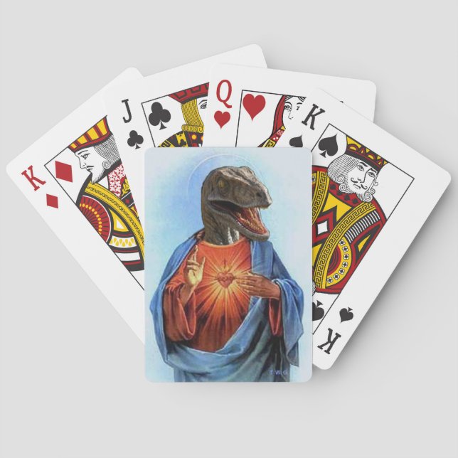 Jeu De Cartes Cartes Jésus Raptor (dos)