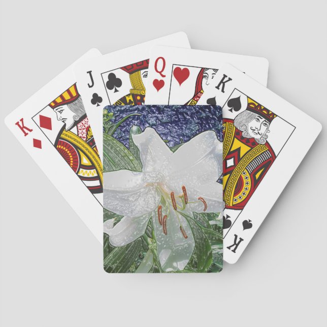 Jeu De Cartes Cartes Lily Blanche (dos)
