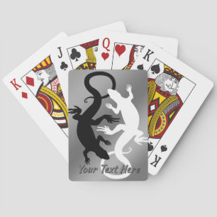 Jeu De Cartes Cartes Lizard Cartes personnalisées Reptile Art Jo
