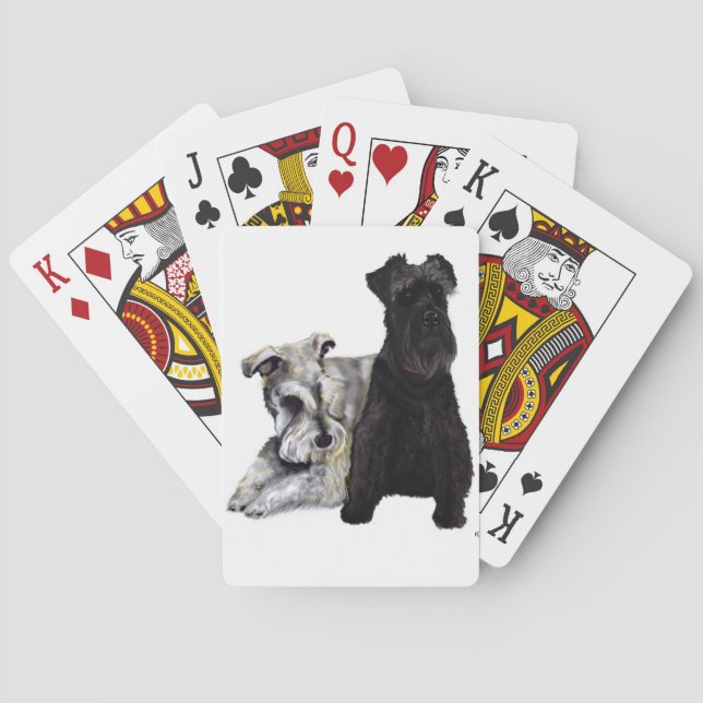 Jeu De Cartes Cartes Mini Schnauzer (dos)