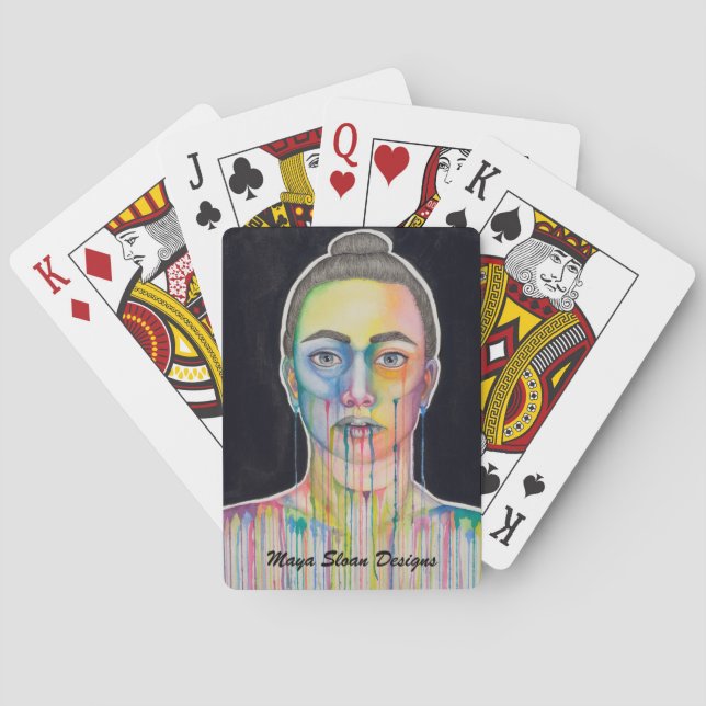 Jeu De Cartes Cartes personnalisées avec art original Abstrait (dos)
