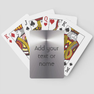 Jeu De Cartes Cartes personnalisées Silver Metallo Ajouter Votre