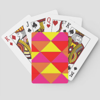 Jeu De Cartes Cartes rouge-orange jaune-rose