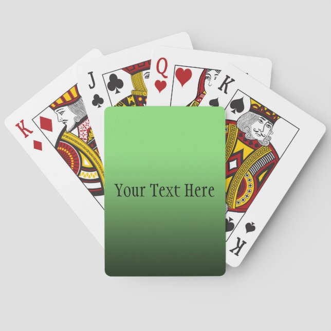 Jeu De Cartes Cartes vertes (dos)