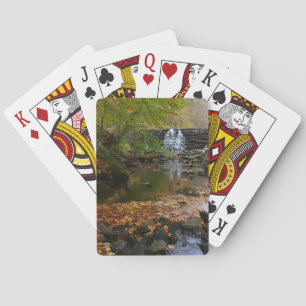 Jeu De Cartes Cascade automnale et Creek Pennsylvania Nature